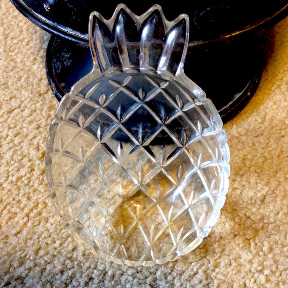 Vintage Crystal Pineapple  Dish
